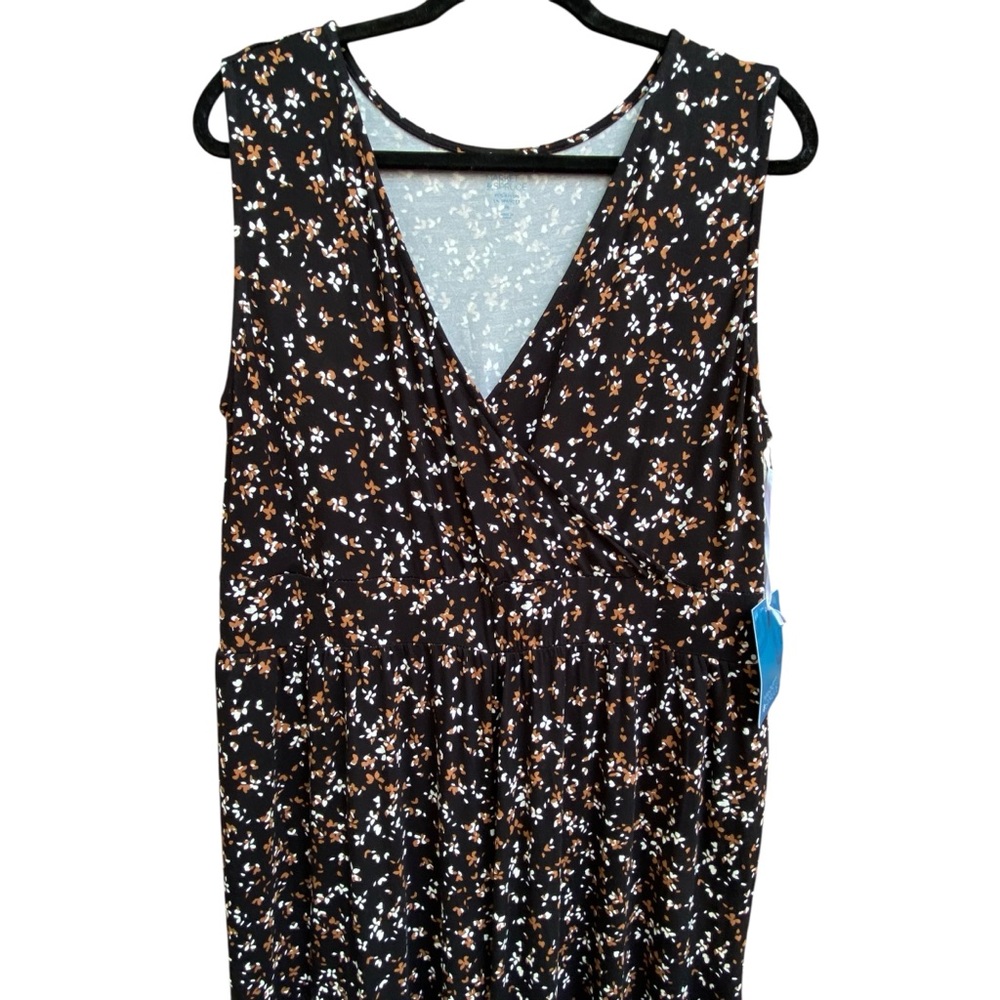 Market And Spruce Black Floral Sleeveless Jumpsuit Womens Size XXL NWT Rayon - Picture 4 of 9